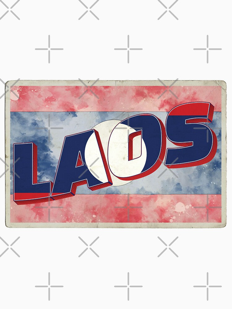Laos Vintage style retro souvenir by DeveloperProp0
