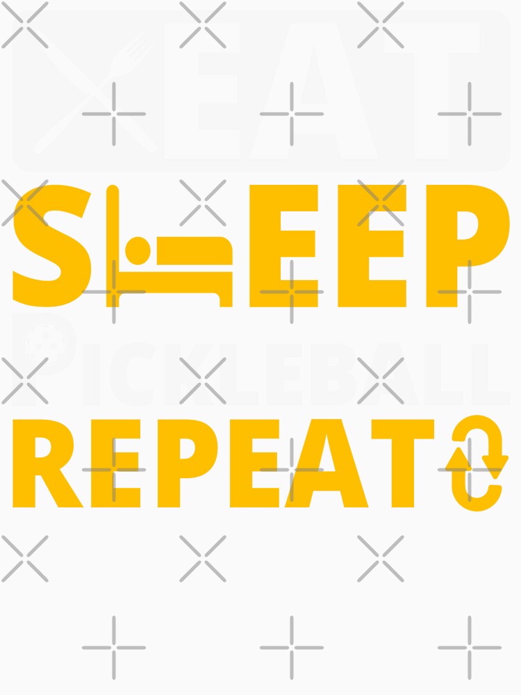 Eat Sleep Pickleball Repeat Funny Athletic Sport Mantra by Emporium