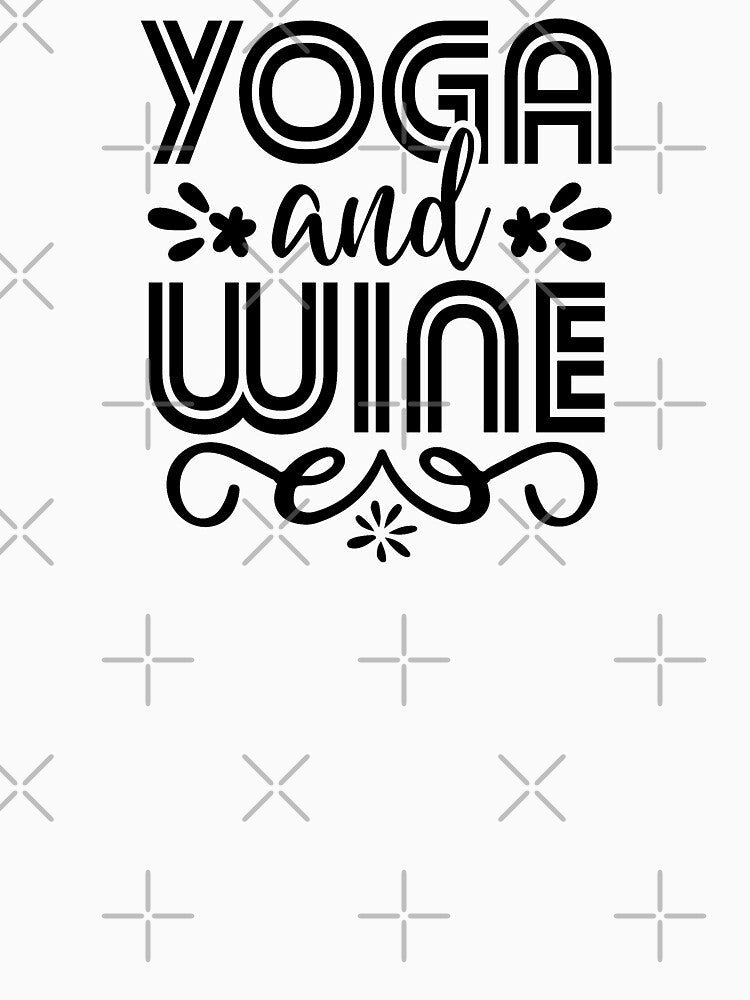 Yoga Quote Yoga and Wine Motivational Saying by SoccaTamam