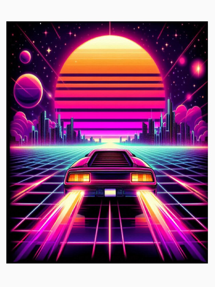 Outrun the Future - Retro 80s Synthwave Neon Space Drive by RetroRascalStudio