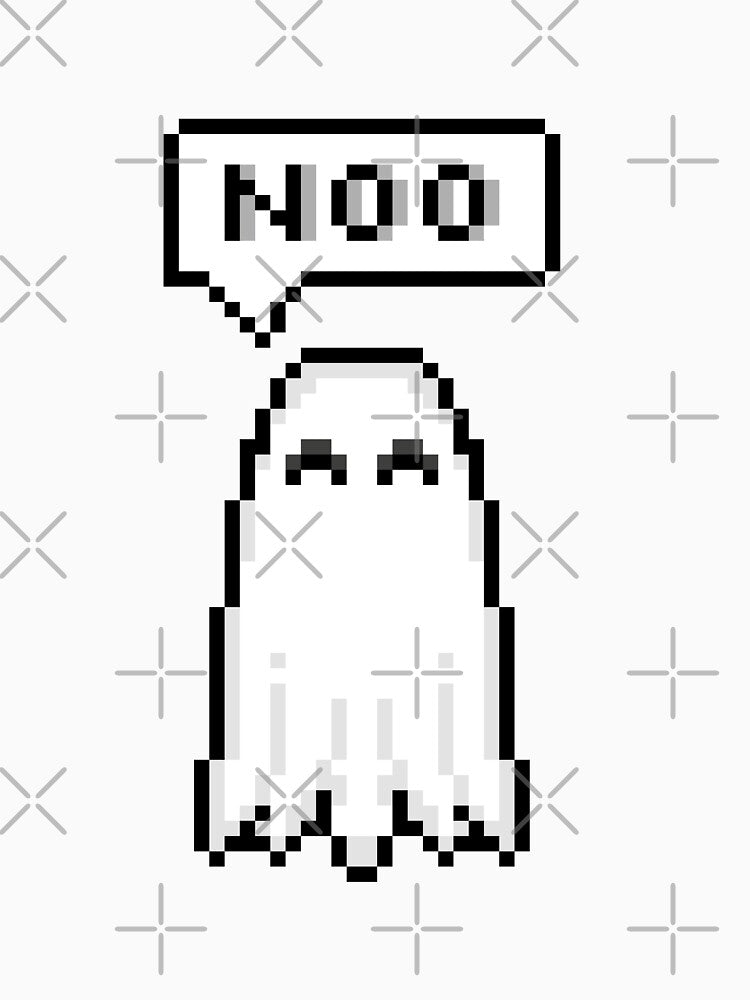 Ghost Disagree and Disapprove Pixel Art by Ally-Bee33