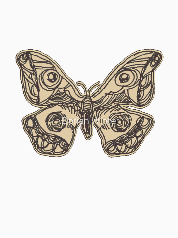 beige moth (linework) by Dorian Winter