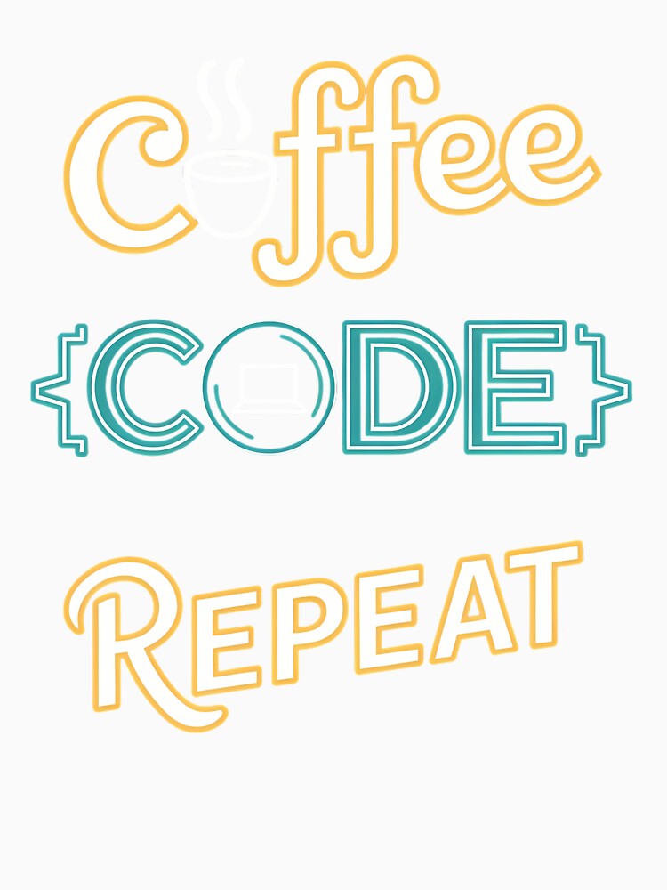 Coffee Code Repeat - best Gift for Programmers and Coffee Lovers by VaskarPaul