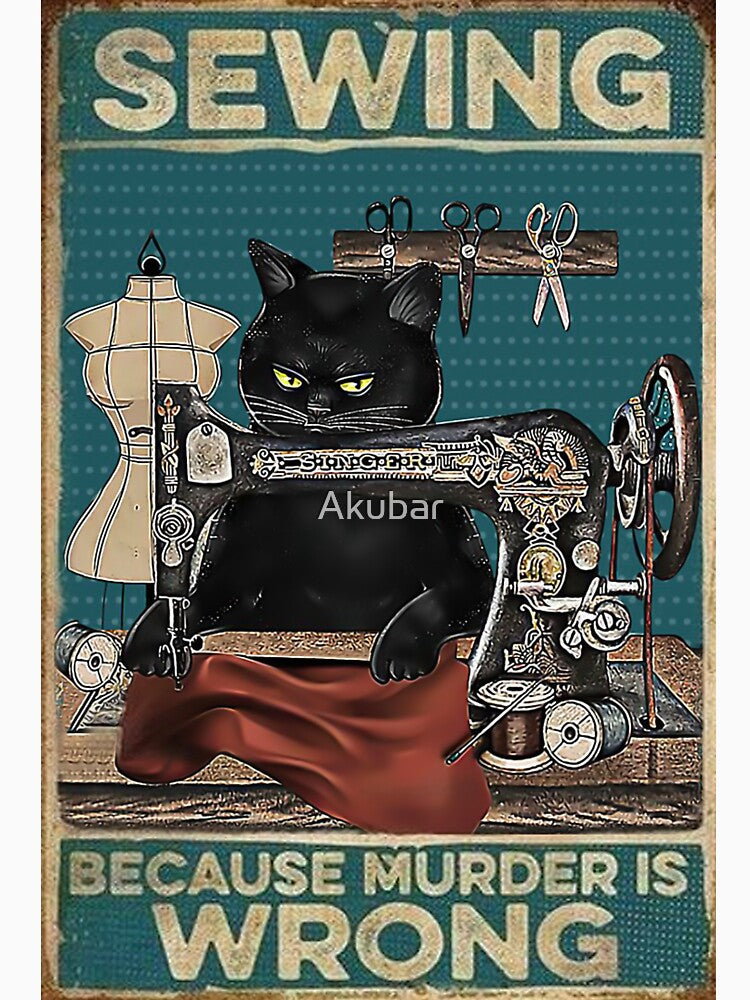 Black Cat Sewing Because Murder Is Wrong by Akubar