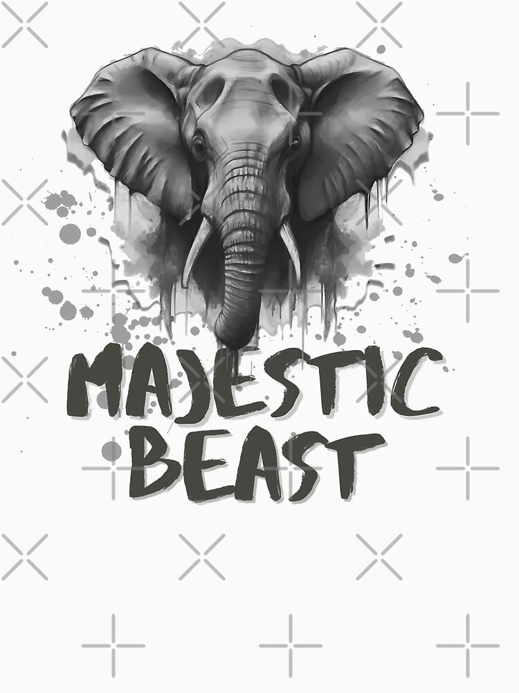 Majestic Beast: Elephant Wildlife Design by PollyTx