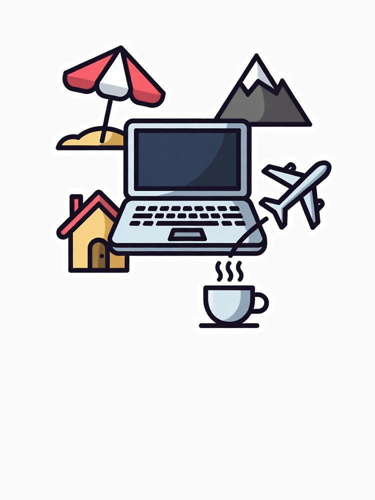 Work From Anywhere Digital Nomad Remote Work Laptop Lifestyle by ZYNORAworld