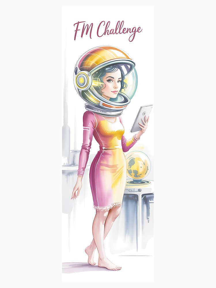 Vintage Scifi Astronaut Woman With Tablet By Merch, Limited Edition by KILEYMARGSHOP