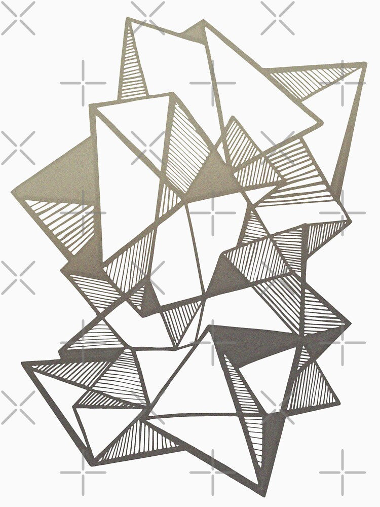 Geometric metallic triangles abstract by Carolina Salazar