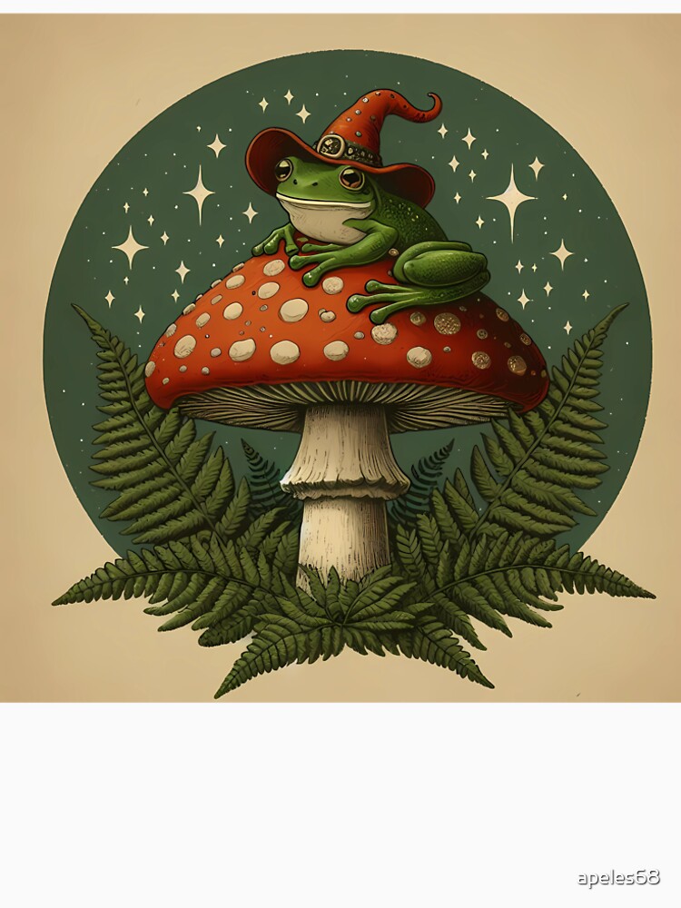 Vintage Wizard Frog on Toadstool by apeles68