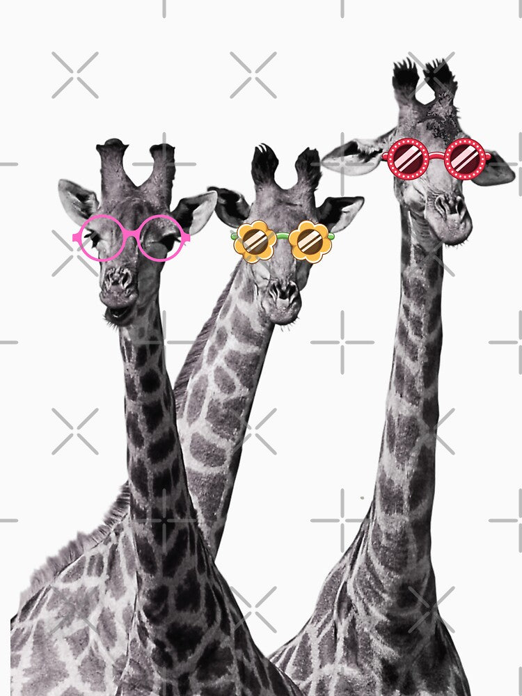 Funny giraffe with Cool glasses by Tanuja  Sharma