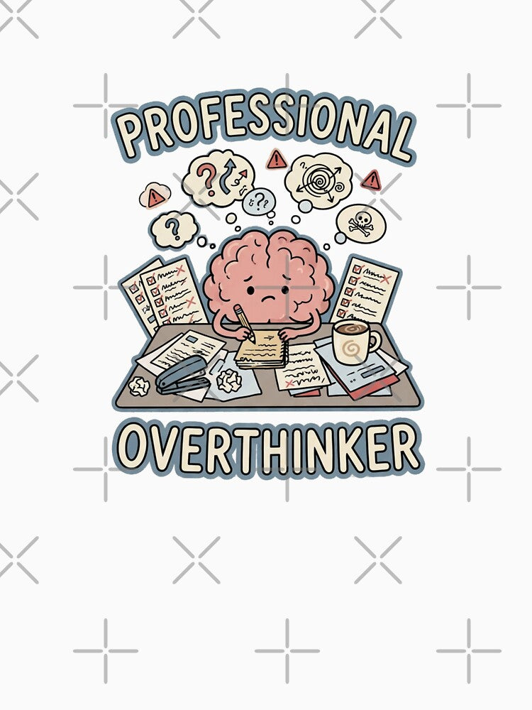Professional Overthinker Funny Brain Doodle by GoofyShopp