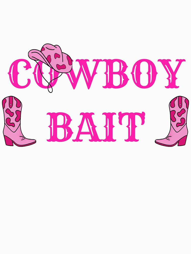 Cowboy Bait Pink Western Cowgirl Design | Country Rodeo Aesthetic Clothing & Accessories by KimmiesColors