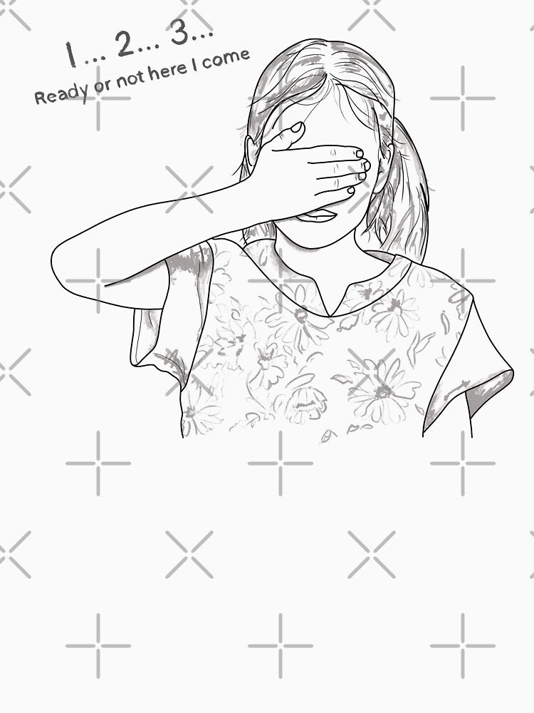 Little girl counting while playing hide and seek by Fruit-Tee