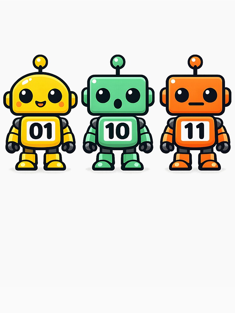 01 10 11 Robot design, Binary Code Robot Programmer Gift, Funny Coding Nerd AI Developer Graphic Tee for Tech Geek Engineers by AsturShop