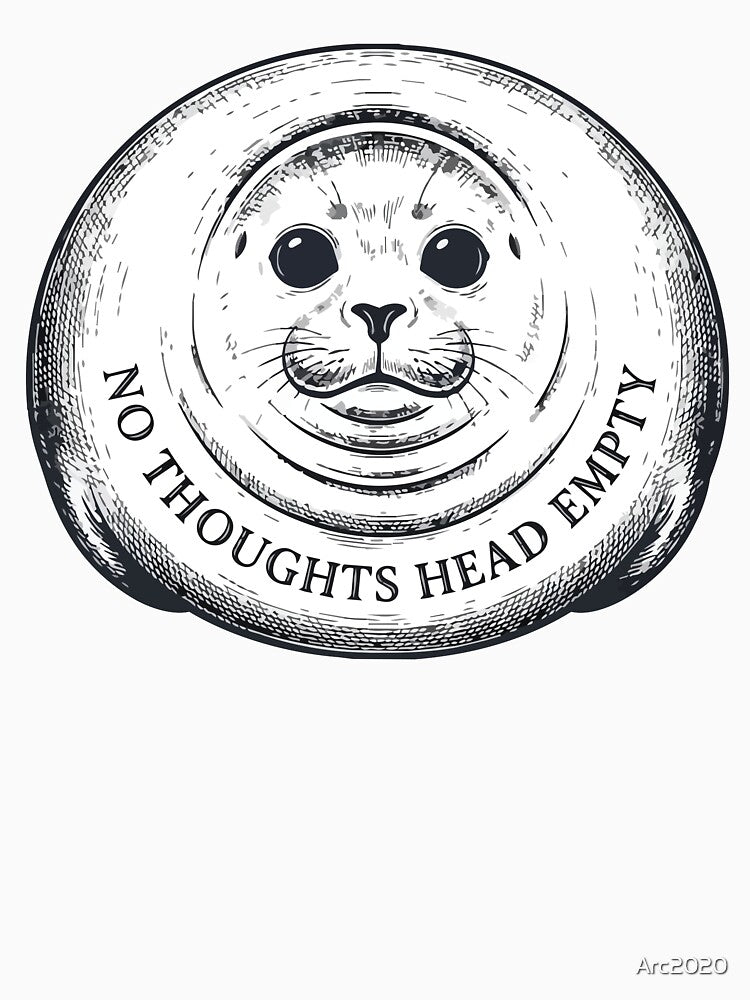 No Thoughts Head Empty Vintage Baikal Seal by Arc2020