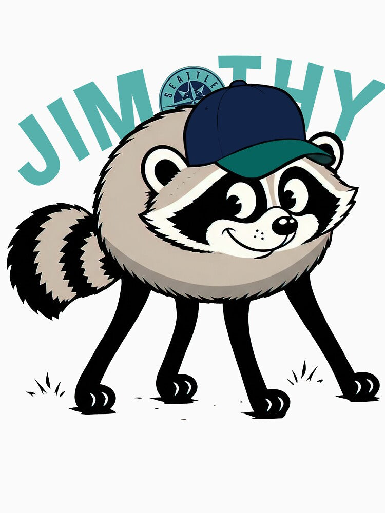 Jimothy Raccoon Seattle Baseball by oliviamaer