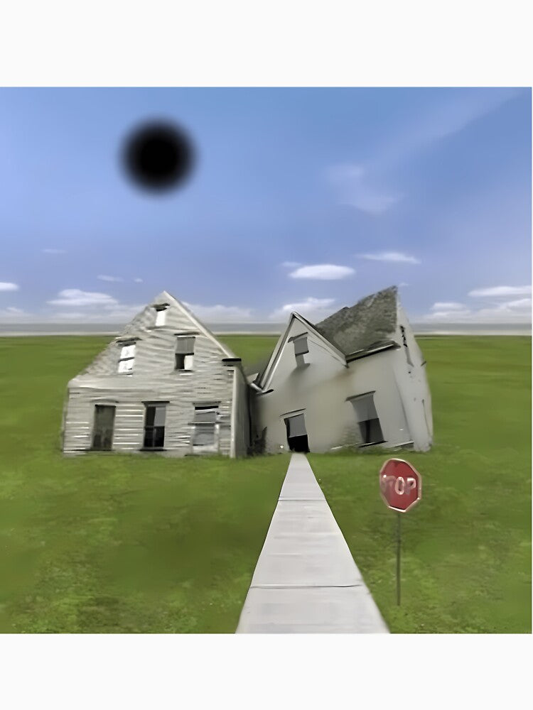 Abandoned Houses Liminal Space Eerie Field by pmthjvoo74