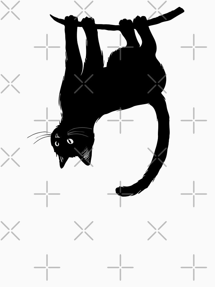 Black Hanging Cat by Gkinoki