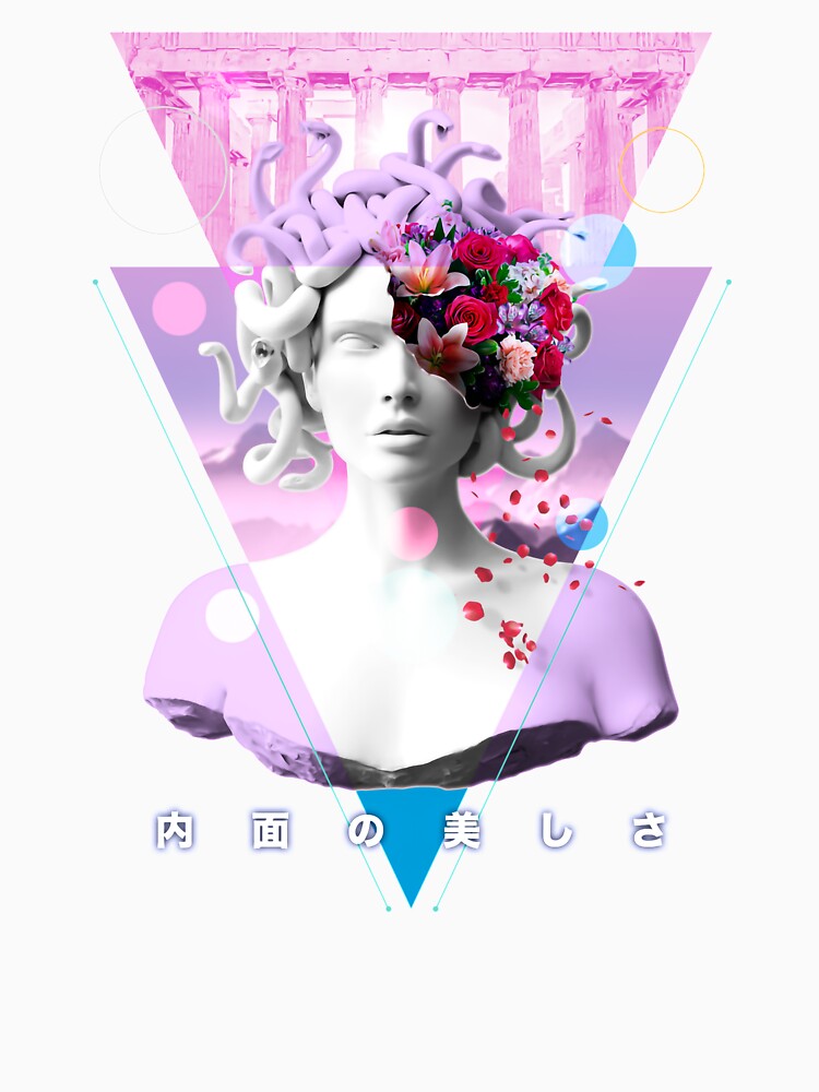 Vaporwave Medusa Statue Aesthetic Art Retro Japanese Otaku by Hitagivapor