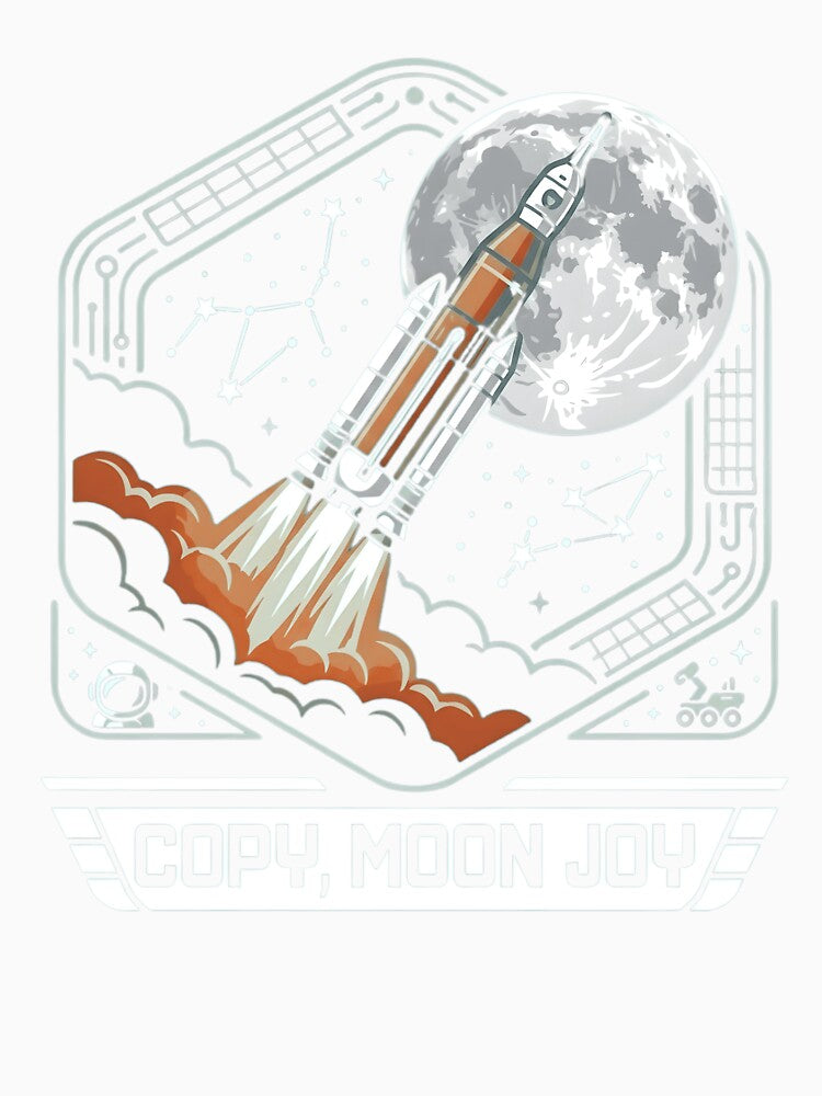 Vintage Rocket Launch To The Moon - Copy Moon Joy Space Art by haitrieuic96