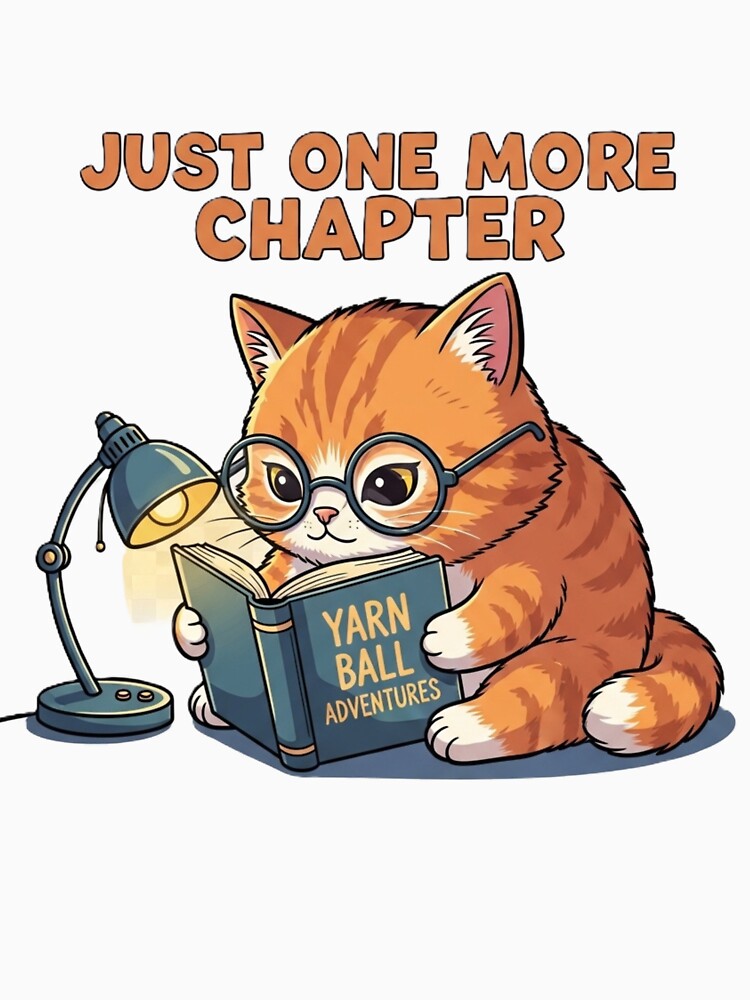 Just One More Chapter Funny Cat Book Lover Shirt by EventDrop