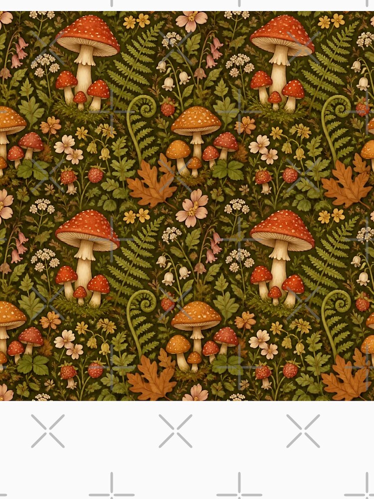 Cottagecore Mushroom Forest Pattern by StickyGuys