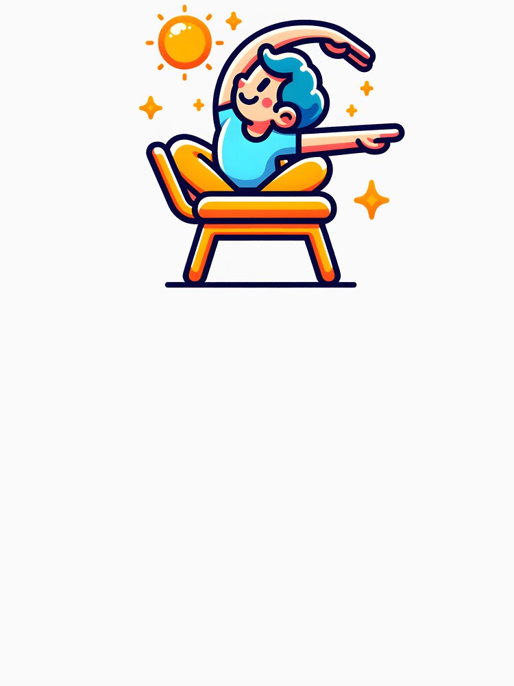 Joyful Chair Yoga Funny Gifts by BadhbhArt