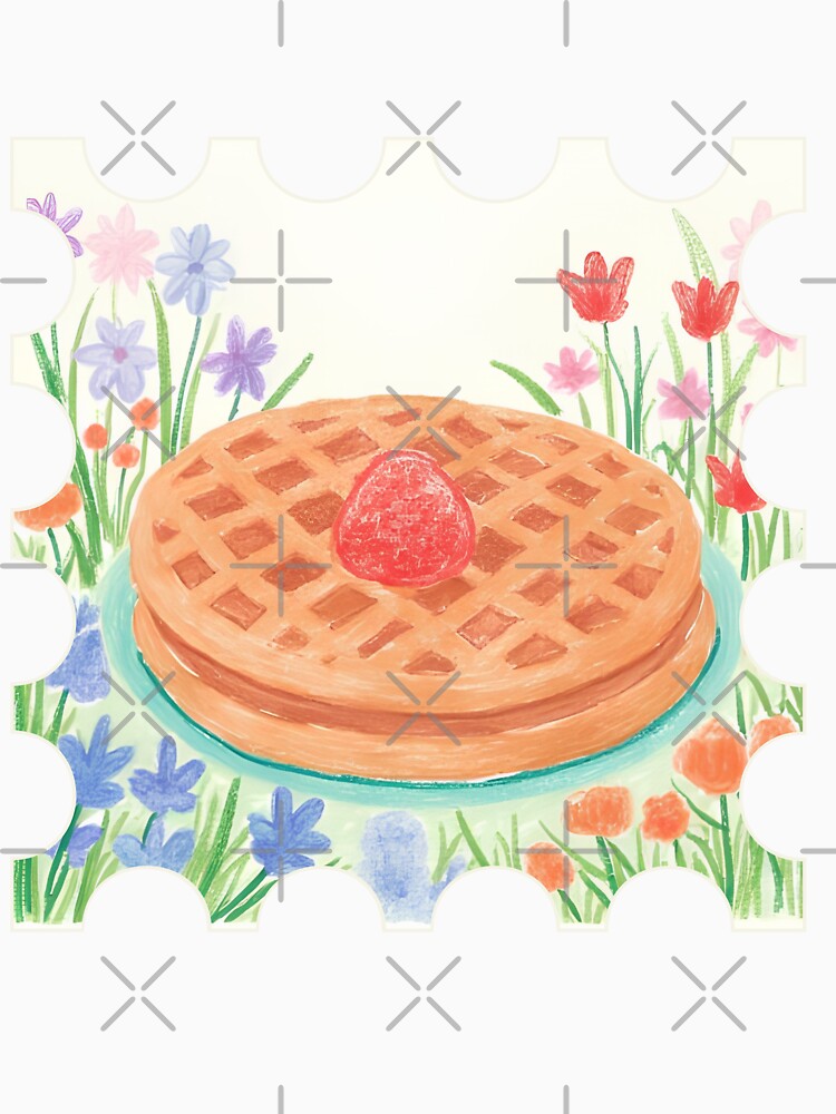 Vintage Picnic Waffle Vintage Stamp Art by AkaiRoom
