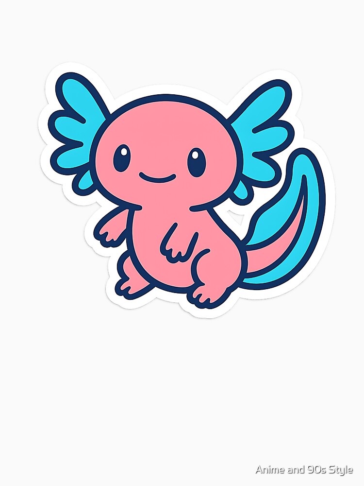 Happy Anime Axolotl by Anime and 90s Style
