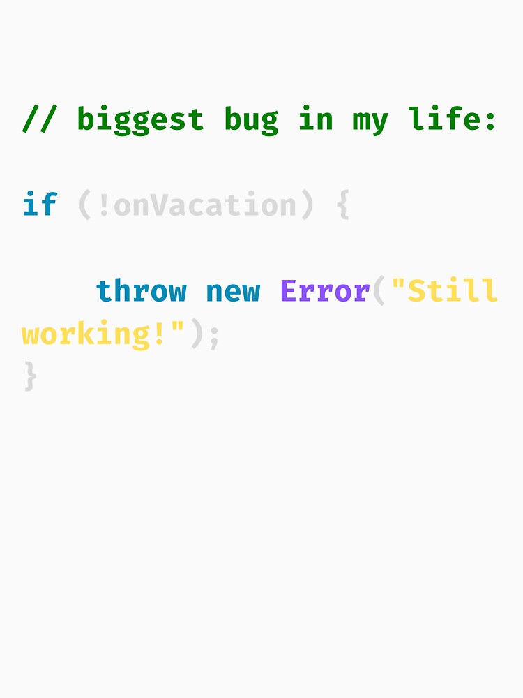 Biggest Bug in My Life – Funny Coding T-Shirt for Programmers by Compassolo