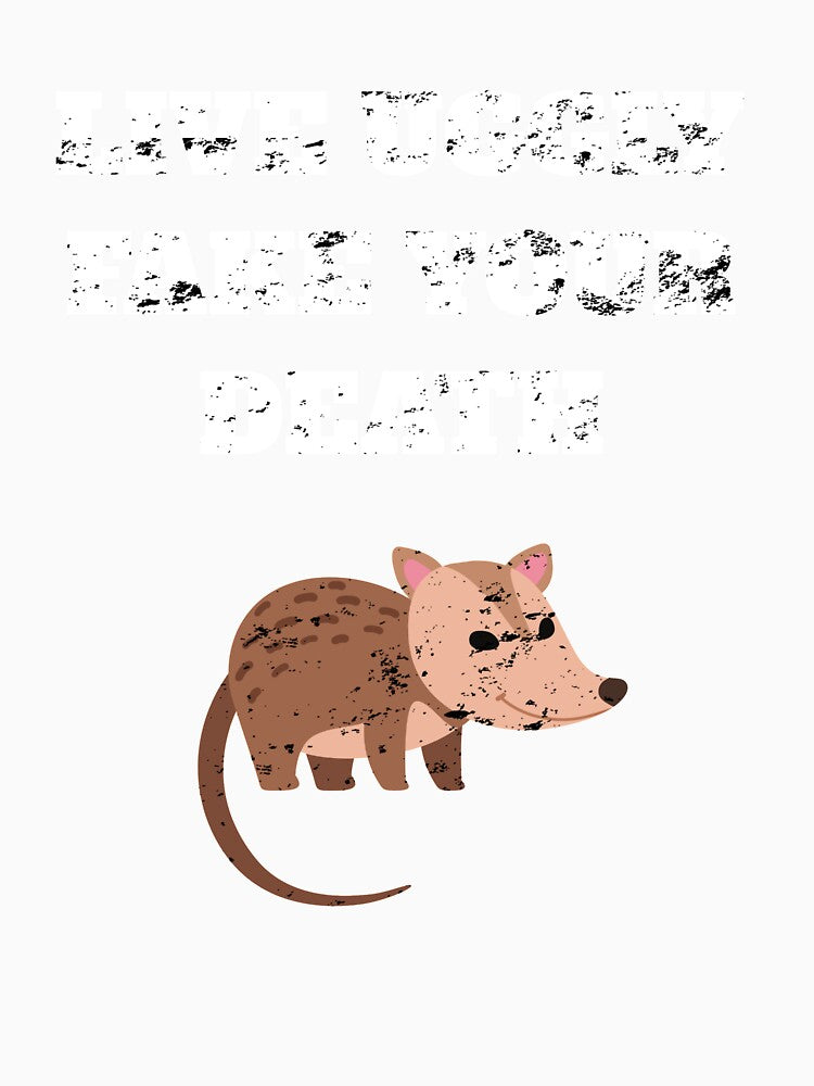 Live Uggly Fake Your Death Opossum Retro Vintage by Jeangel97