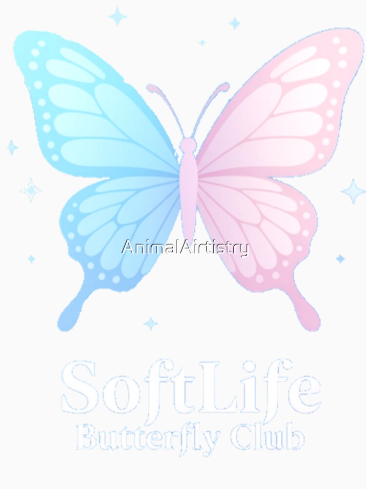 Soft Life Butterfly Club Aesthetic Spring Design by AnimalAirtistry