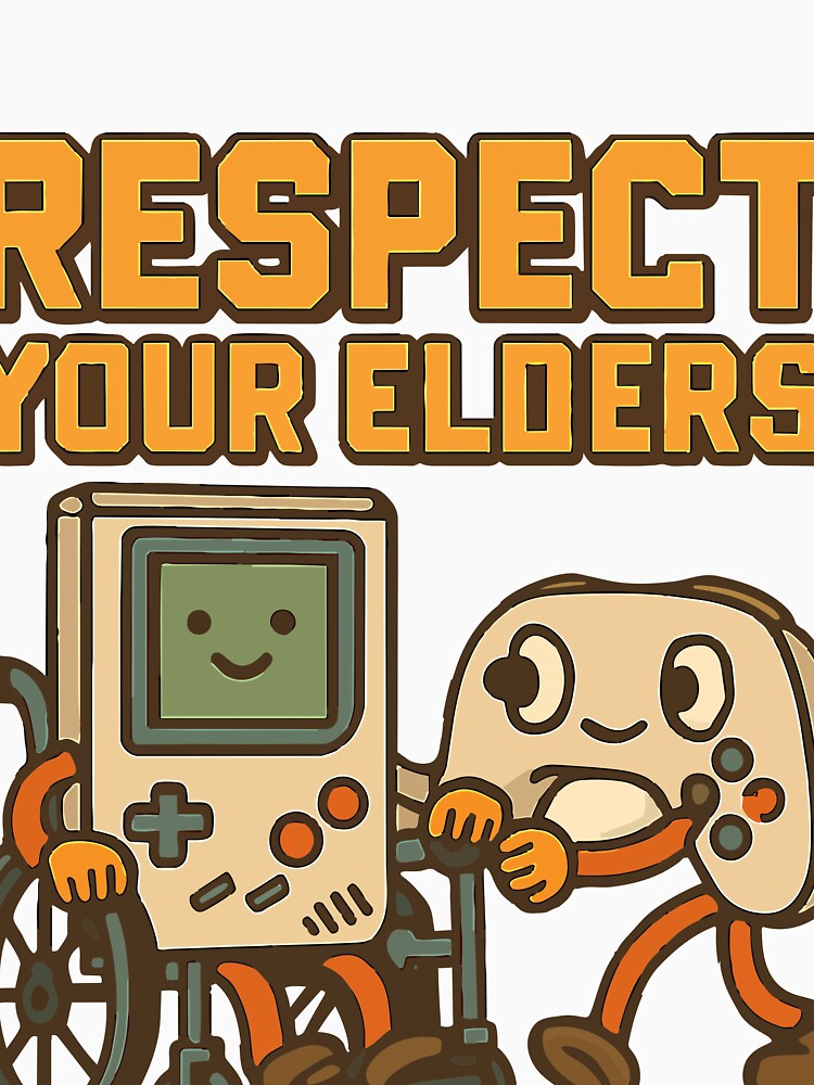Respect Your Elders Gaming History Retro Gamer Video Games by TeeSpectrume