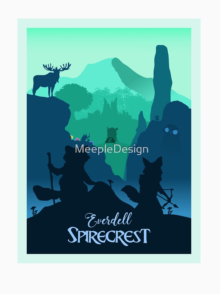 Everdell Spirecrest - Board Games - Minimalist Travel Poster Style - Board Game Art (Authorised) by MeepleDesign