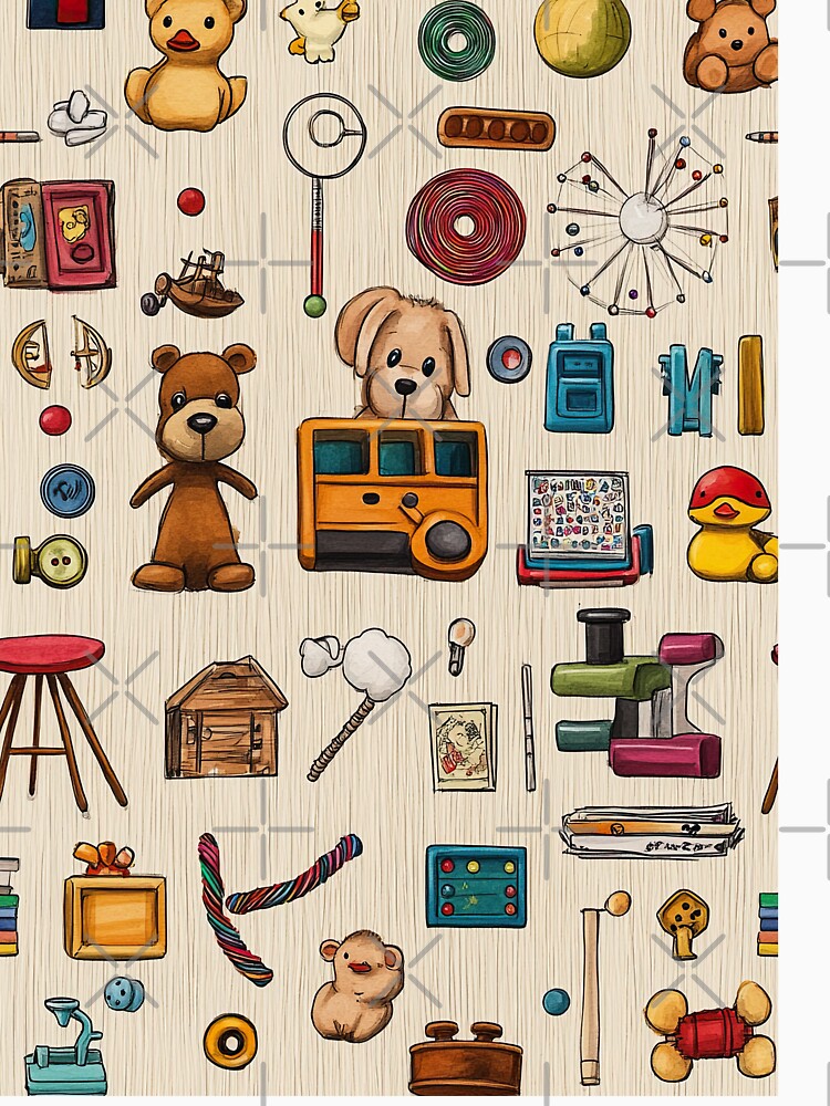 Playful Vintage Objects in Delicate Childhood Arrangement by Piotrek0001