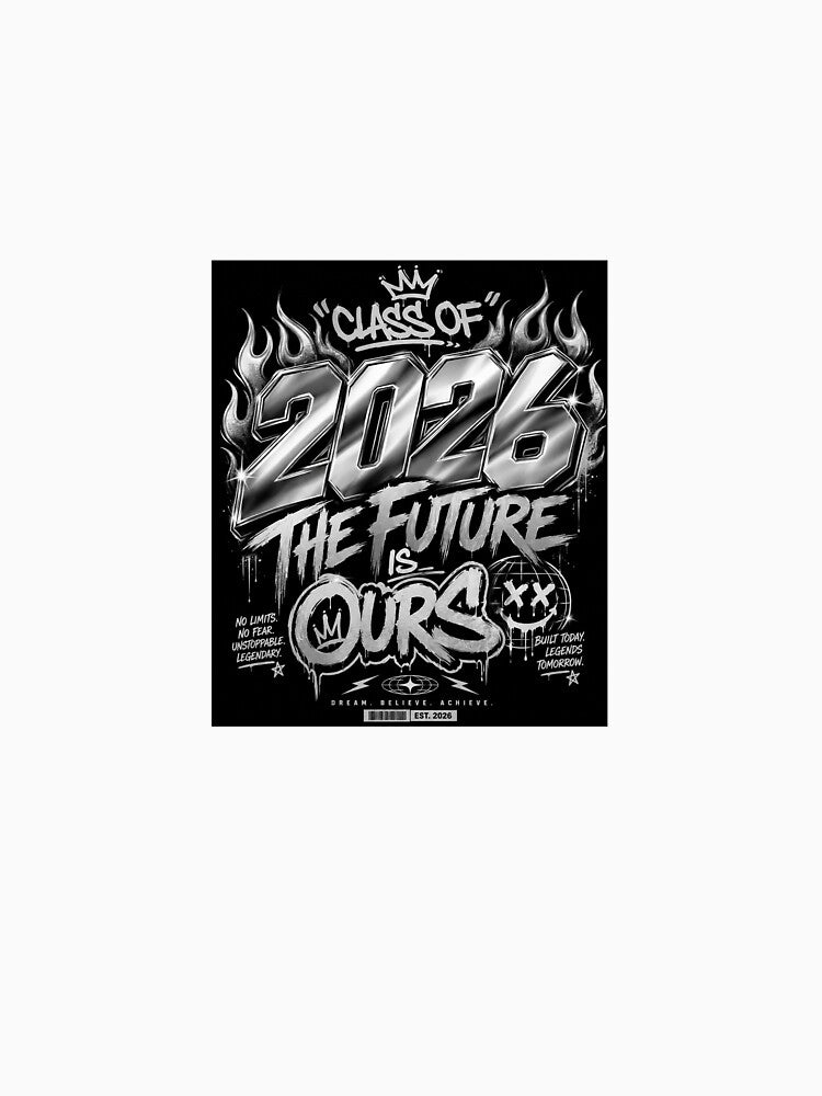 The Future Is Ours Streetwear Graduation Hoodie | Class of 2026 Urban Graffiti Senior Outfit by DoodleHaus360
