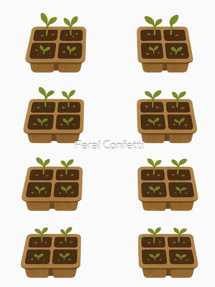 Seed Tray Stickers – Individual Sprouting Seedlings Pack by Feral Confetti