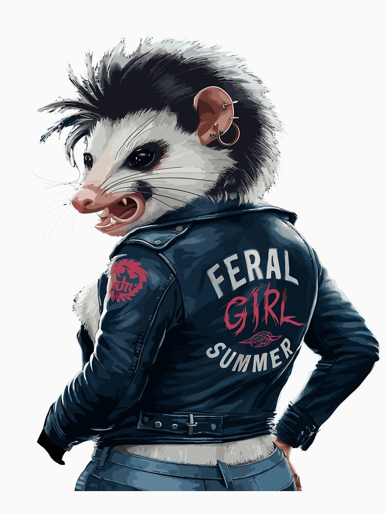 Feral Girl Summer Pierced Rock Possum Opossum by KayelBee