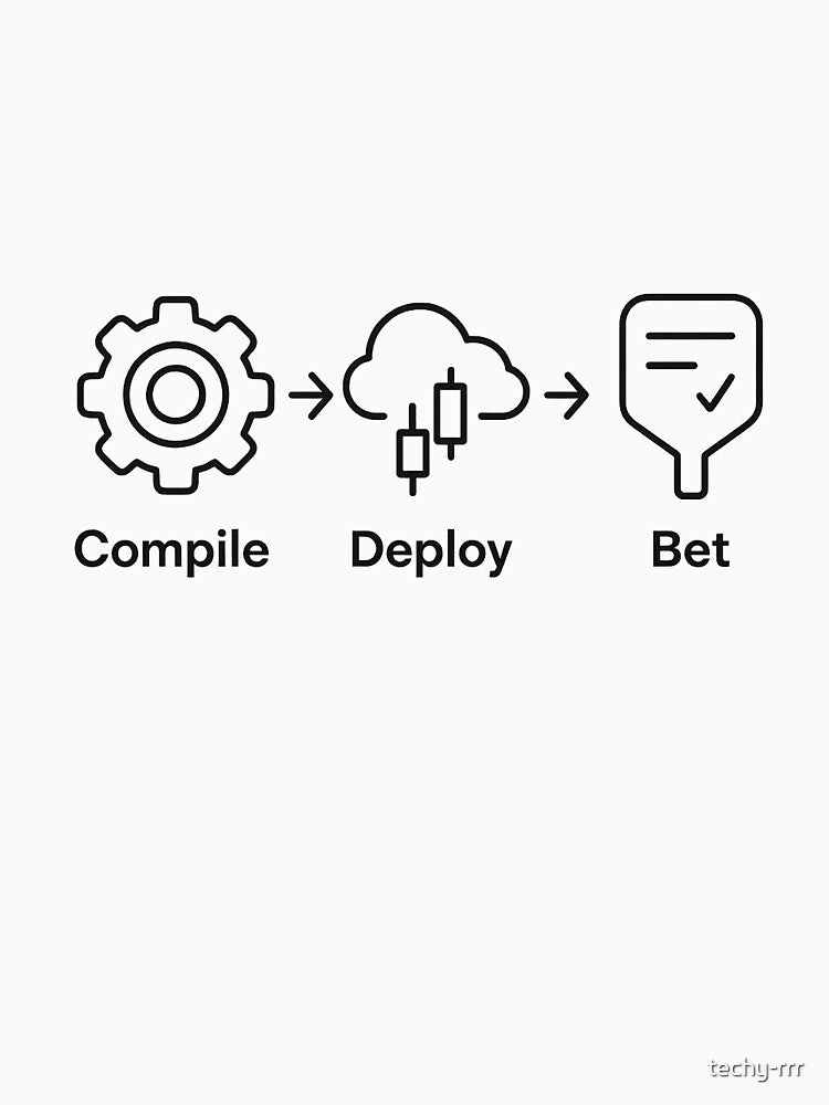 Compile. Deploy. Bet. — Cyber Monday Minimal Tech Line Art by techy-rrr