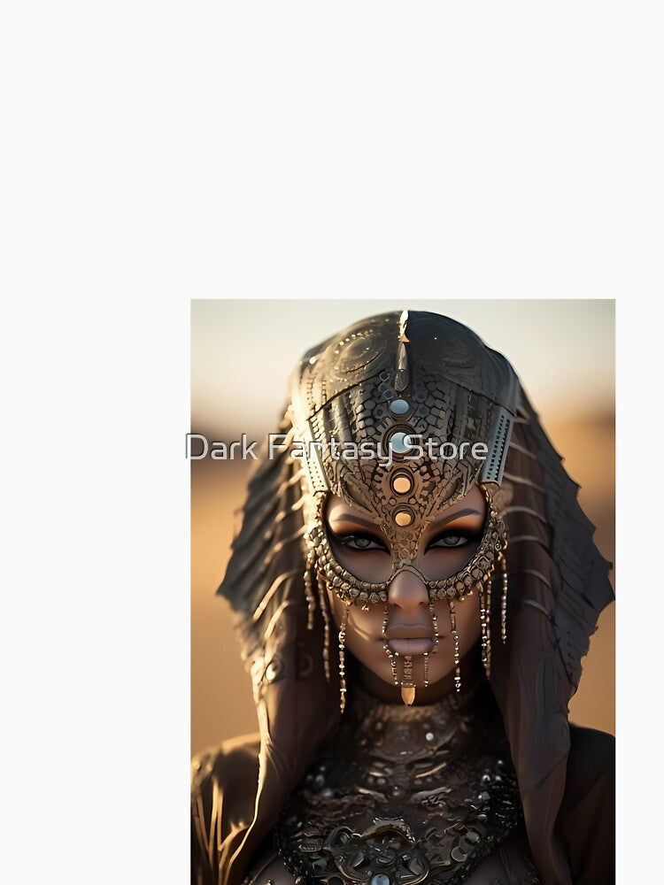 a close up of a person wearing a mask by Dark Fantasy Store
