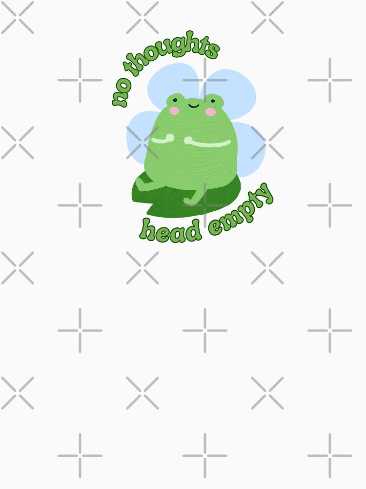 no thoughts head empty cute frog by stickersxbecca