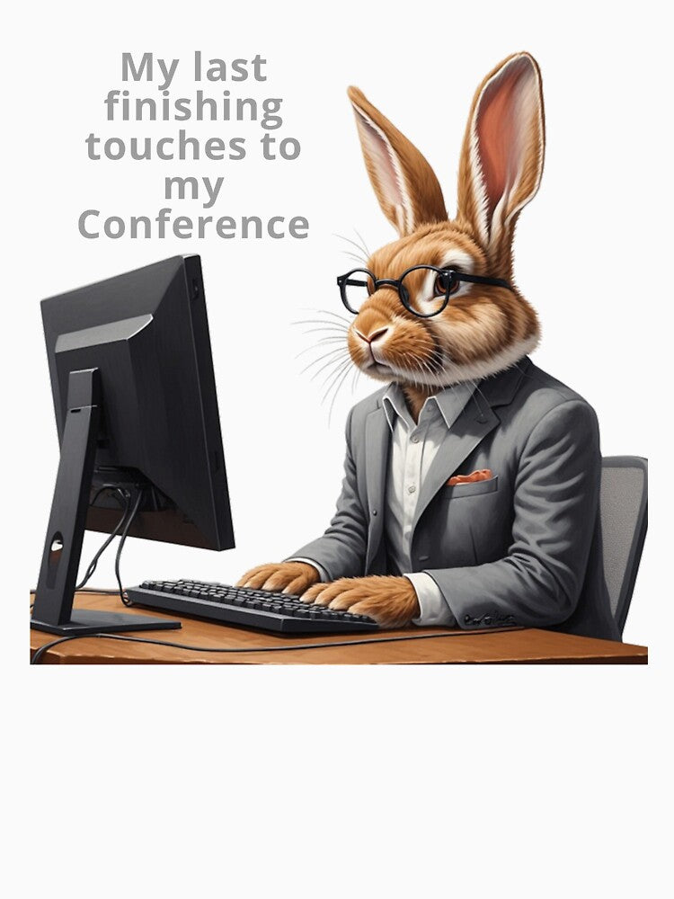 Smart bunny, a funny gift, for the computer geek and rabbit lover by PiperParrot
