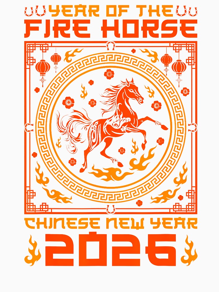 Year Of The Fire Horse Chinese New Year 2026 Decorations by MarianMartha