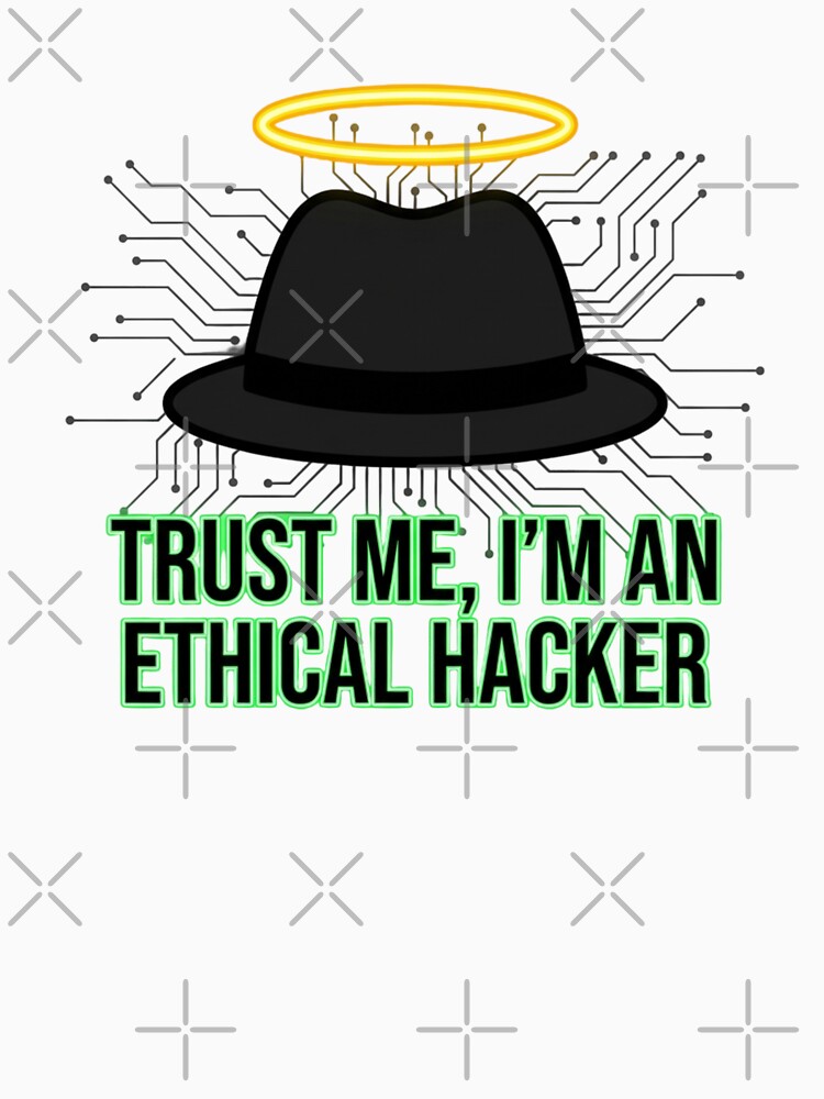 Funny Ethical Hacker Quote Flat Vector Graphic for Tech Professionals by chattsuede