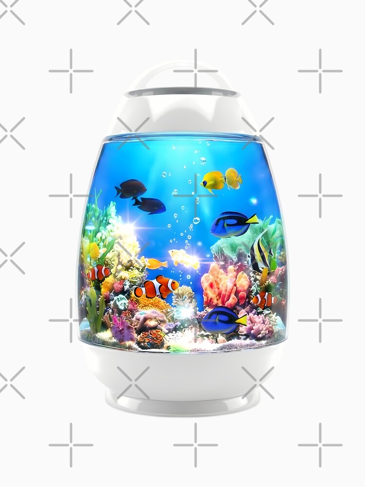 Y2K Aesthetic Pod Aquarium Fake Fish Tank by NostalgiaOS