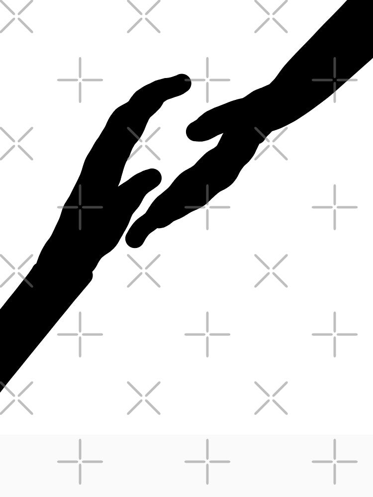 Minimalist Hands Touching Line Art | Human Connection Aesthetic | Abstract Emotional Design by DesignYourWaystore