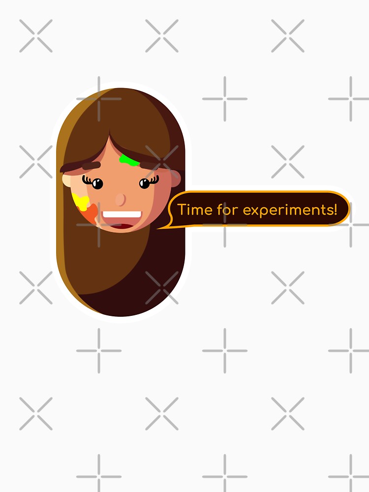 Time for Experiments! | Funny Creative Girl Sticker by Creatory.studio