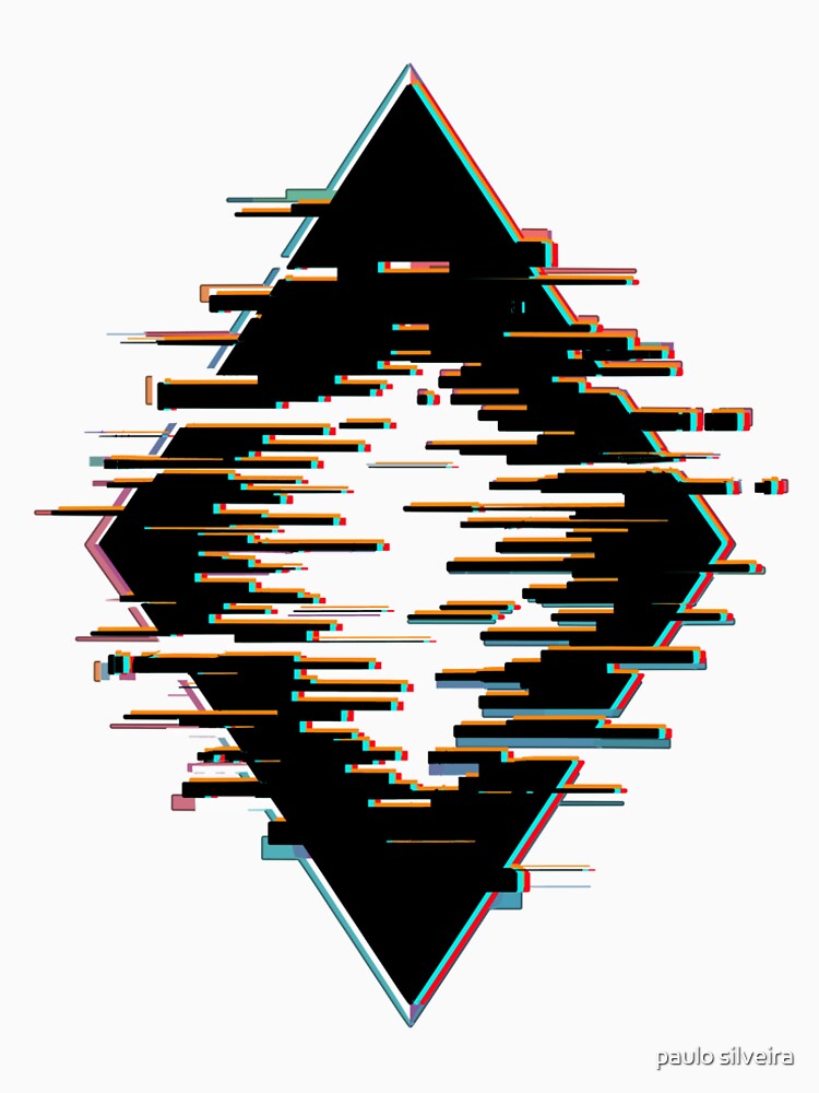 Geometric Chaos Glitch Diamond Art – Abstract Digital Decay by paulo silveira