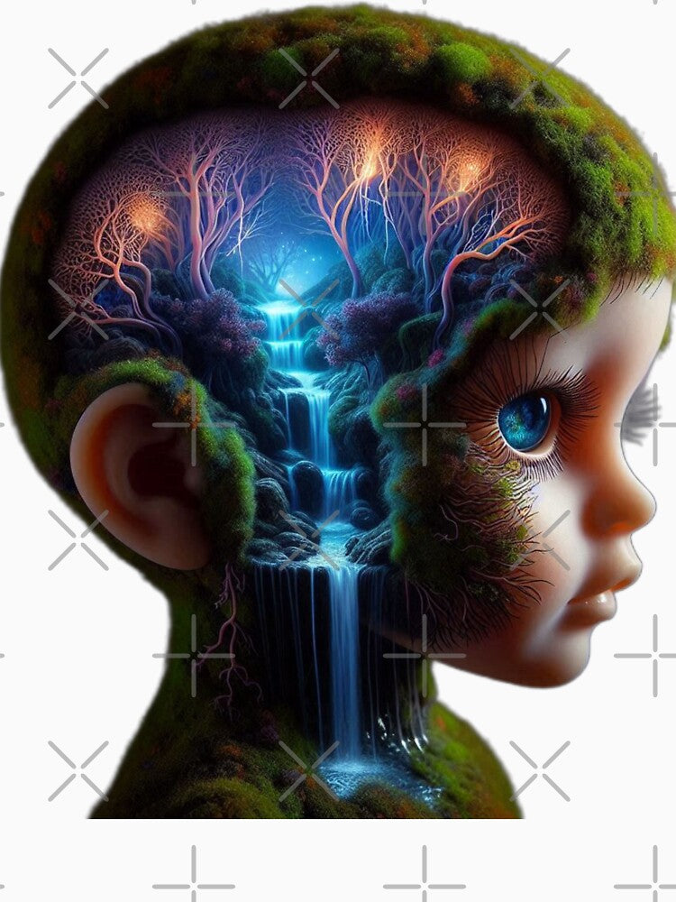 Forest Child – Cascading Moss Waterfall by LujziWorld