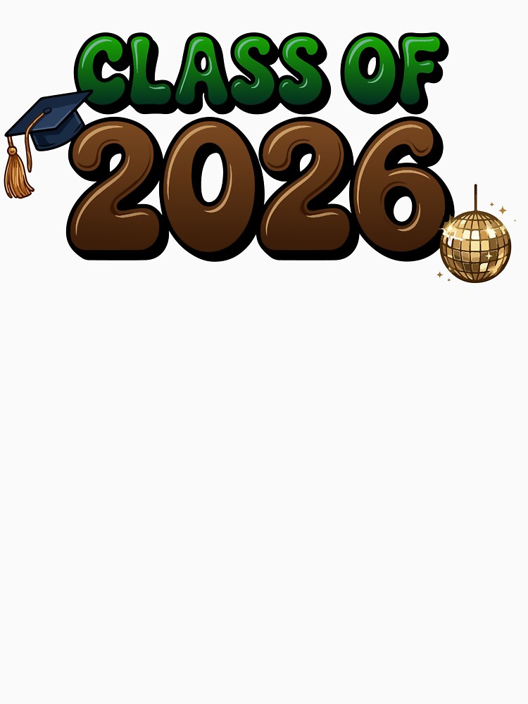 Class of 2026 Graduation Party Disco Ball Graduation Cap Art by PixelWaveBD